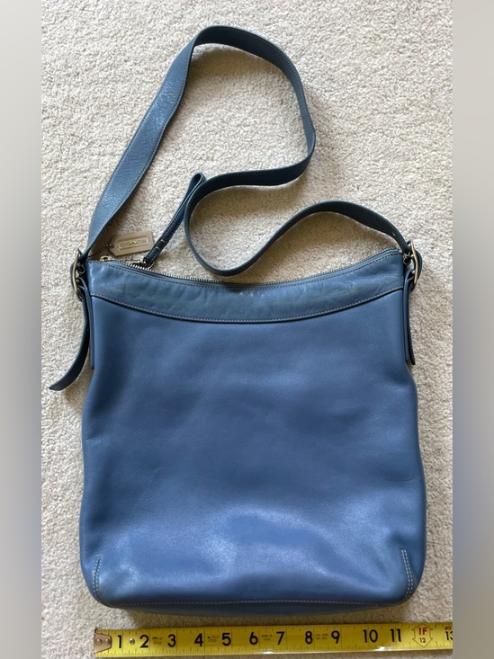 Coach Handbags - Coach Blue Leather Shoulder Bag